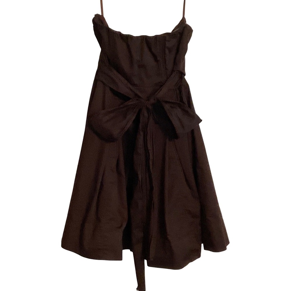 Y2K The Limited Strapless Fit and Flare Cocktail Dress Womens 4 Brown Cotton - Picture 13 of 13